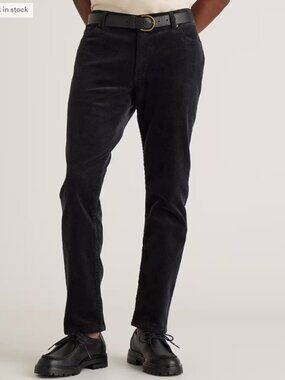 Quince Organic Stretch Corduroy 5-Pocket Pants Black Men's 31x30 NWT